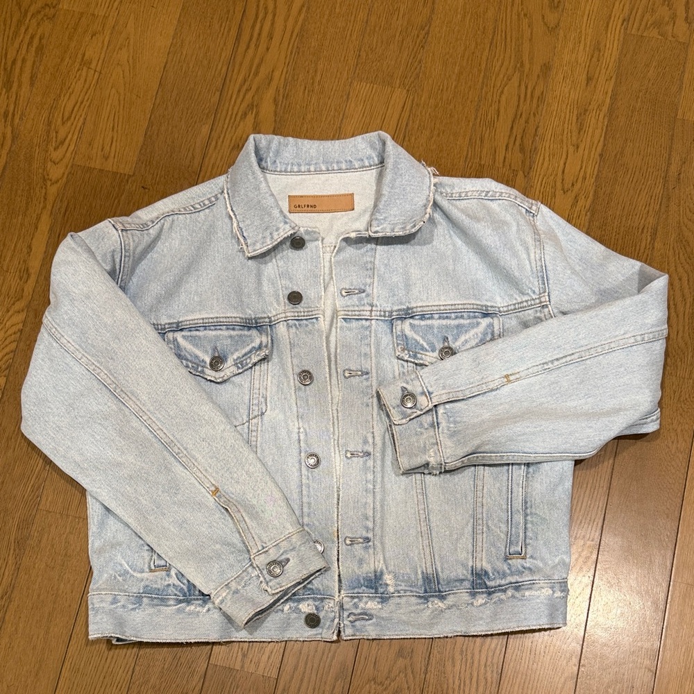 GRLFRND Kim Distressed Denim Jacket